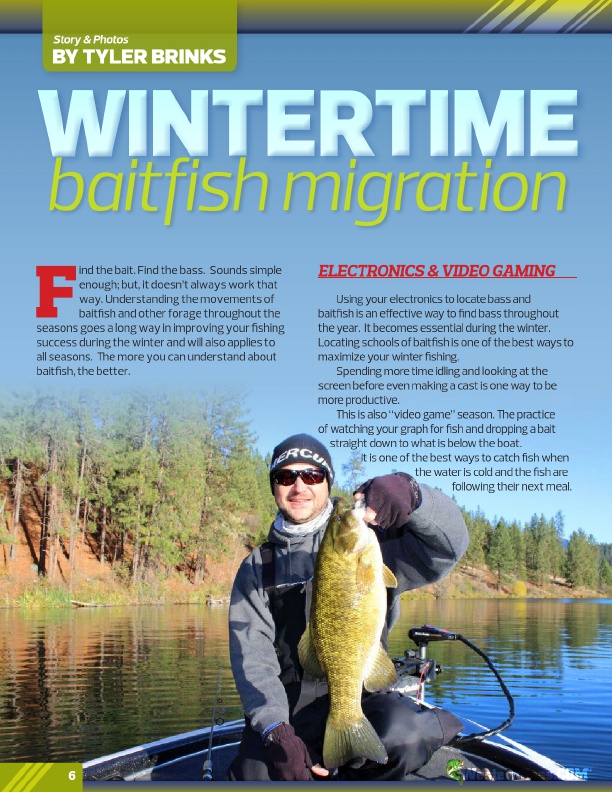 Tyler Brinks is Following Baitfish to Catch Winter Bass 